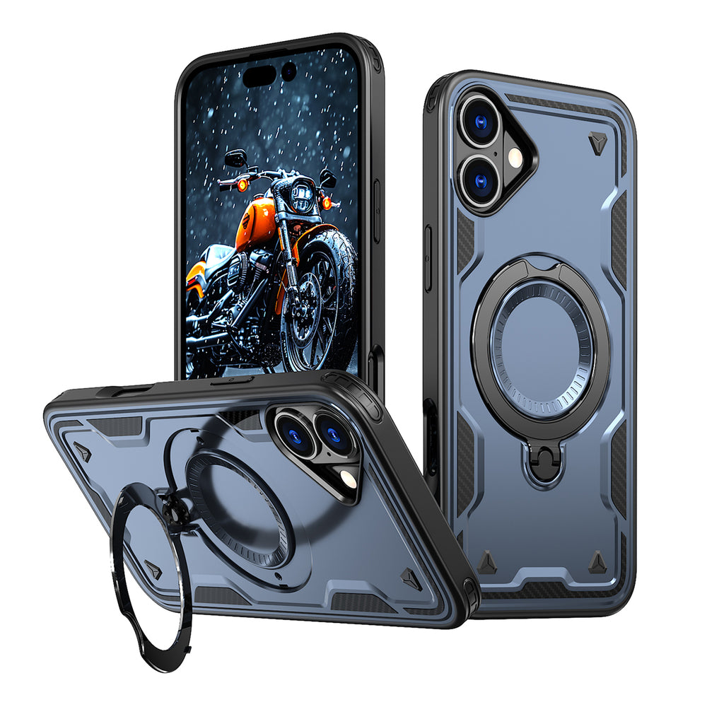 Hybrid Armor Trendy MagSafe dėklas iPhone 16 Plus – mėlynas -- iPhone 16 Plus