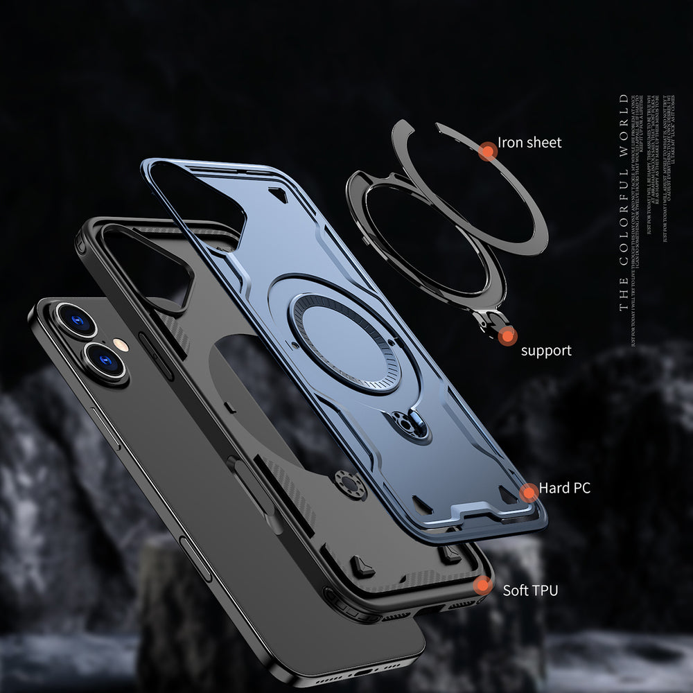 Hybrid Armor Trendy MagSafe dėklas iPhone 16 Plus – mėlynas -- iPhone 16 Plus