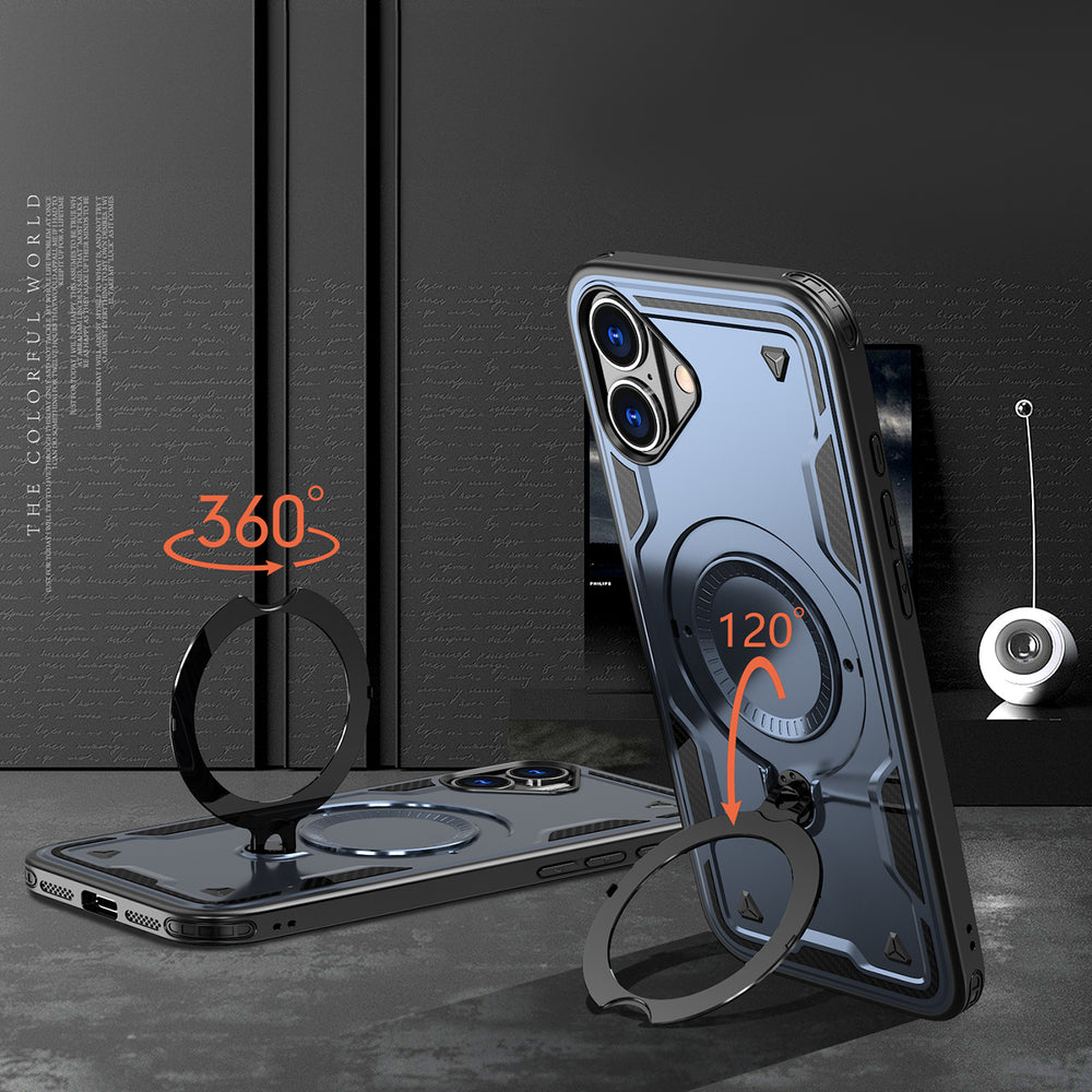 Hybrid Armor Trendy MagSafe dėklas iPhone 16 Plus – mėlynas -- iPhone 16 Plus