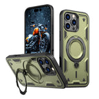 Hybrid Armor Trendy MagSafe dėklas iPhone 16 Pro – žalias