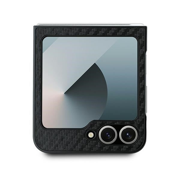 BMW Carbon Blue Line dėklas Galaxy Z Flip6 – juodas