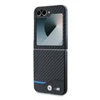 BMW Carbon Blue Line dėklas Galaxy Z Flip6 – juodas