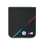 BMW Carbon Tricolor dėklas Samsung Galaxy Z Flip6 – juodas