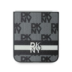 DKNY Checked Pattern Printed Stripes dėklas Z Flip6 – juodas