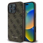 Guess 4G Classic iPhone 16 Pro dėklas - Rudas -- iPhone 16 Pro