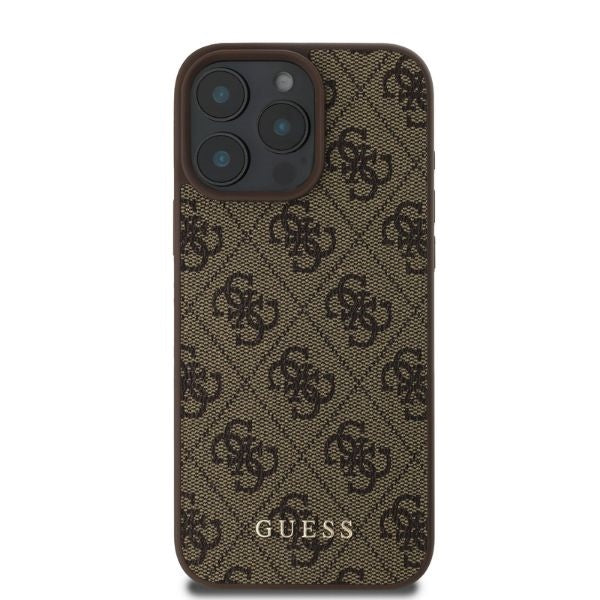 Guess 4G Classic iPhone 16 Pro dėklas - Rudas -- iPhone 16 Pro