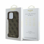 Guess 4G Classic iPhone 16 Pro dėklas - Rudas -- iPhone 16 Pro