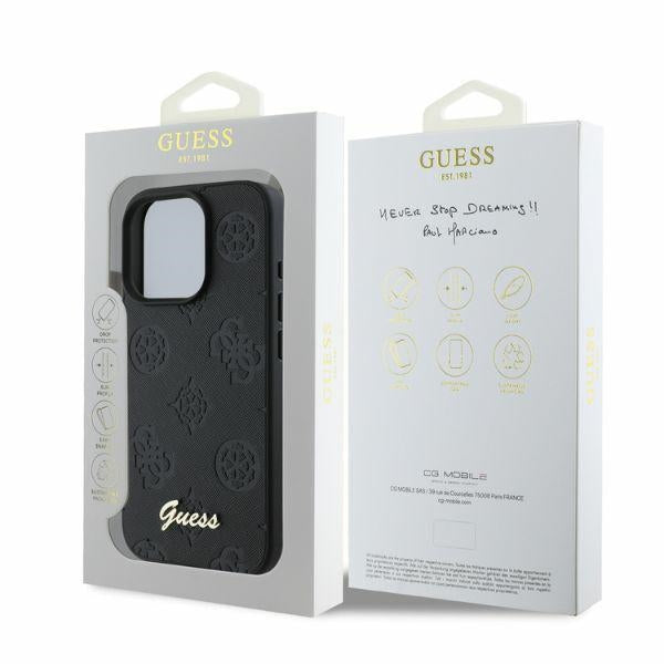 Guess 4G Classic iPhone 16 Pro dėklas - Juodas -- iPhone 16 Pro