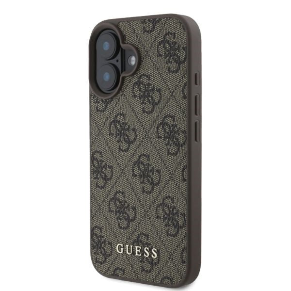 Guess 4G Classic iPhone 16 dėklas - Rudas -- iPhone 16
