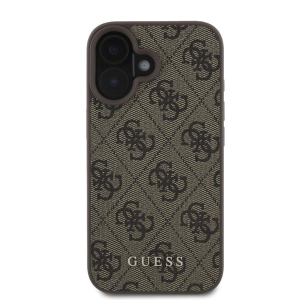 Guess 4G Classic iPhone 16 dėklas - Rudas -- iPhone 16