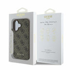 Guess 4G Classic iPhone 16 dėklas - Rudas -- iPhone 16
