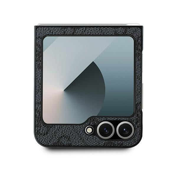 Guess Odinis 4G Metalinis logotipo dėklas, skirtas Samsung Galaxy Z Flip 6 - juodas