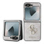 Guess Leather 4G Metal Logo dėklas Samsung Galaxy Z Flip 6 - Rožinis -- Samsung Galaxy Z Flip 6