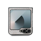 Guess Leather 4G Metal Logo dėklas Samsung Galaxy Z Flip 6 - Rožinis -- Samsung Galaxy Z Flip 6