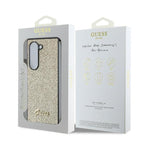 Guess 4G Glitter Script dėklas Z Fold6 – auksinis