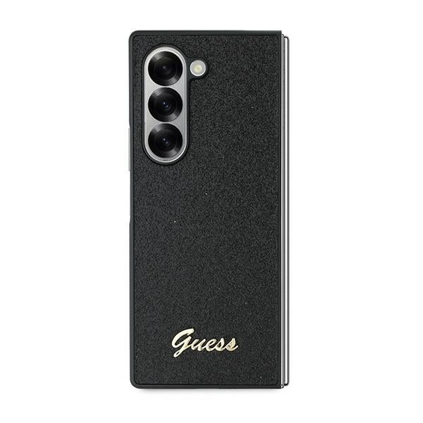 Guess 4G Glitter Script dėklas Galaxy Z Fold6 – juodas