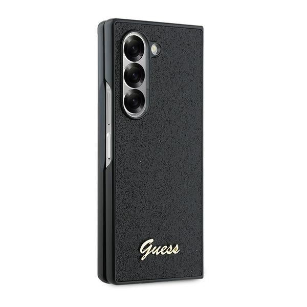 Guess 4G Glitter Script dėklas Galaxy Z Fold6 – juodas