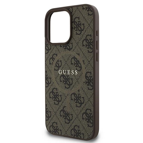 Guess MagSafe dėklas iPhone 16 Pro – rudas