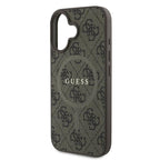 Guess MagSafe dėklas iPhone 16 Plus – rudas (4G Ring)