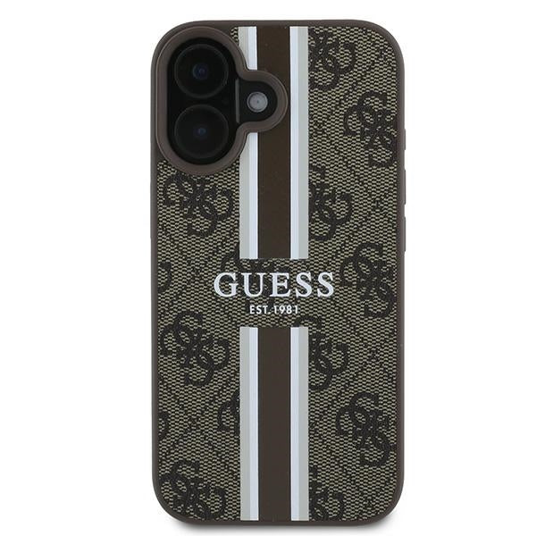 Guess MagSafe dėklas iPhone 16 Plus – rudas