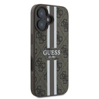 Guess MagSafe dėklas iPhone 16 Plus – rudas