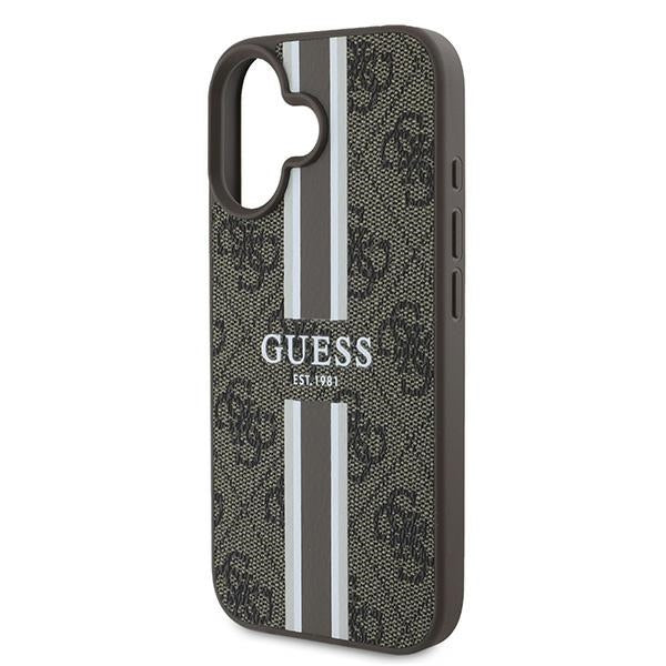 Guess MagSafe dėklas iPhone 16 Plus – rudas