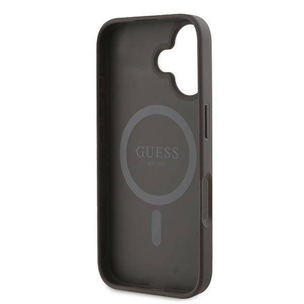 Guess MagSafe dėklas iPhone 16 Plus – rudas
