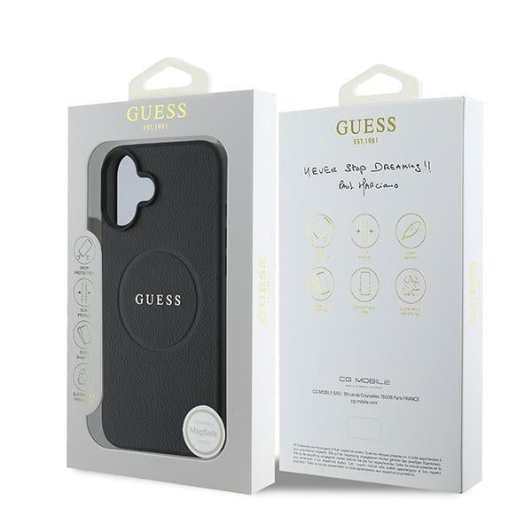 Guess MagSafe dėklas iPhone 16 Plus – juodas