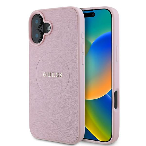 Guess MagSafe dėklas iPhone 16 Plus – rožinis