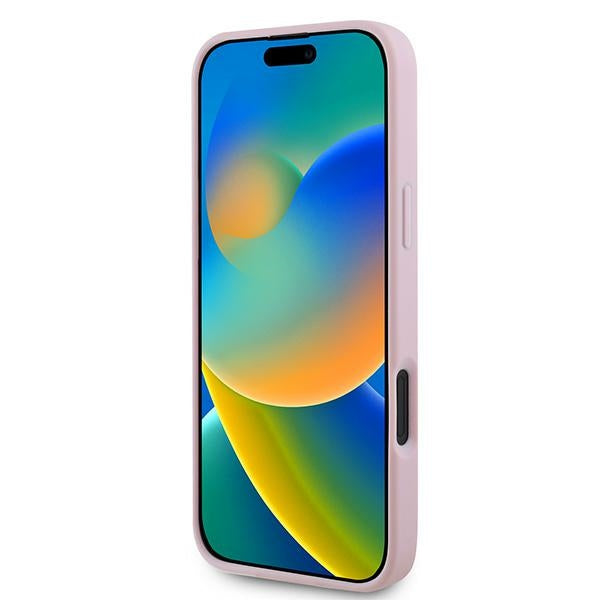 Guess MagSafe dėklas iPhone 16 Plus – rožinis