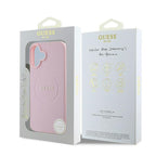 Guess MagSafe dėklas iPhone 16 Plus – rožinis