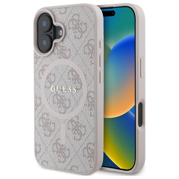 Guess MagSafe dėklas iPhone 16 – rožinis