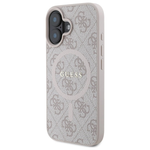 Guess MagSafe dėklas iPhone 16 – rožinis