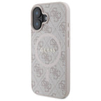 Guess MagSafe dėklas iPhone 16 – rožinis
