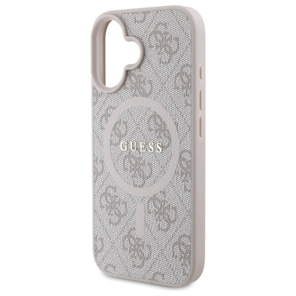 Guess MagSafe dėklas iPhone 16 – rožinis