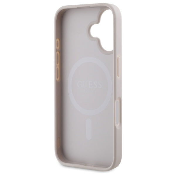 Guess MagSafe dėklas iPhone 16 – rožinis
