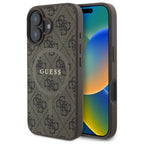 Guess MagSafe dėklas iPhone 16 6,1″ – rudas
