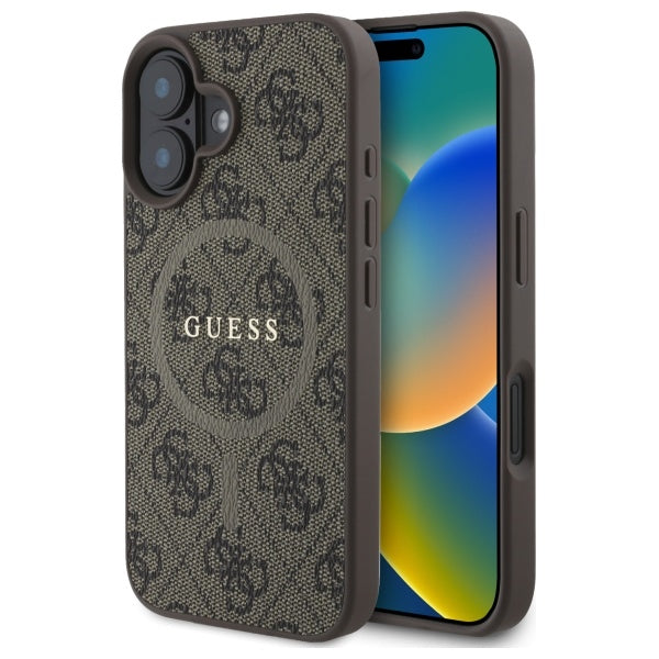 Guess MagSafe dėklas iPhone 16 6,1″ – rudas