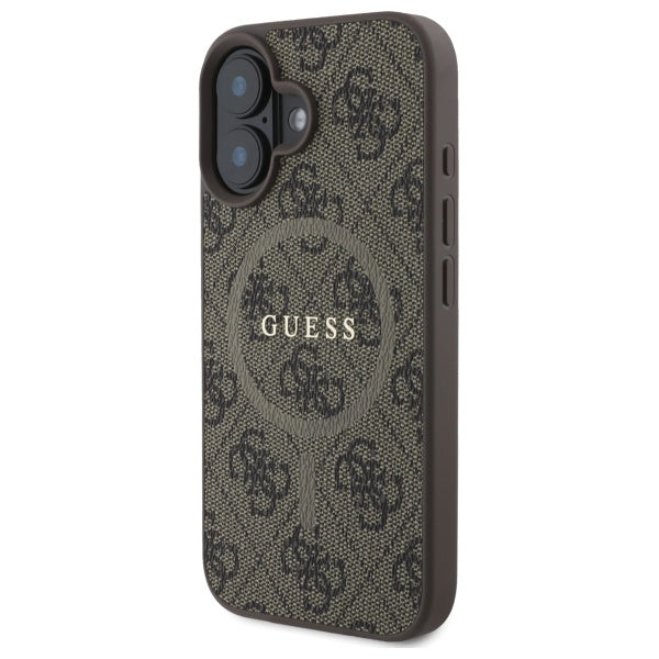 Guess MagSafe dėklas iPhone 16 6,1″ – rudas