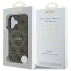 Guess MagSafe dėklas iPhone 16 6,1″ – rudas