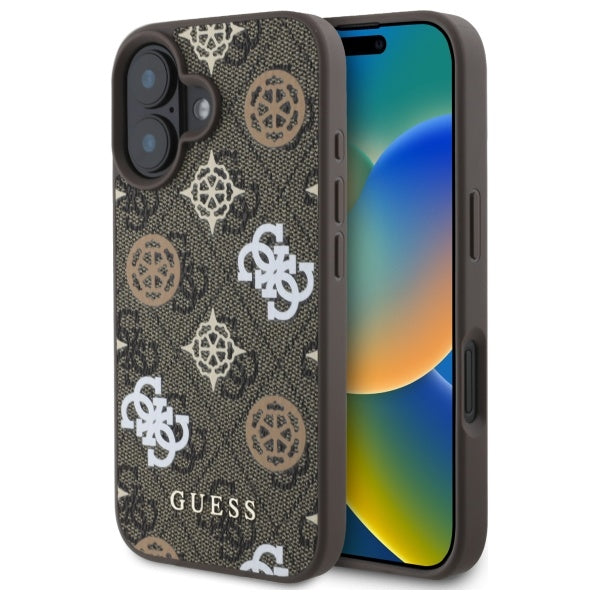 Guess MagSafe dėklas iPhone 16 6.1 – rudas -- iPhone 16