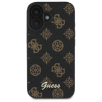 Guess Peony Script MagSafe dėklas iPhone 16 – juodas