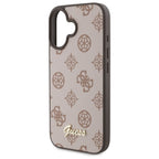 Guess Peony Script MagSafe dėklas iPhone 16 – rudas