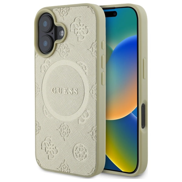Guess MagSafe dėklas iPhone 16 (6,1") – auksinis