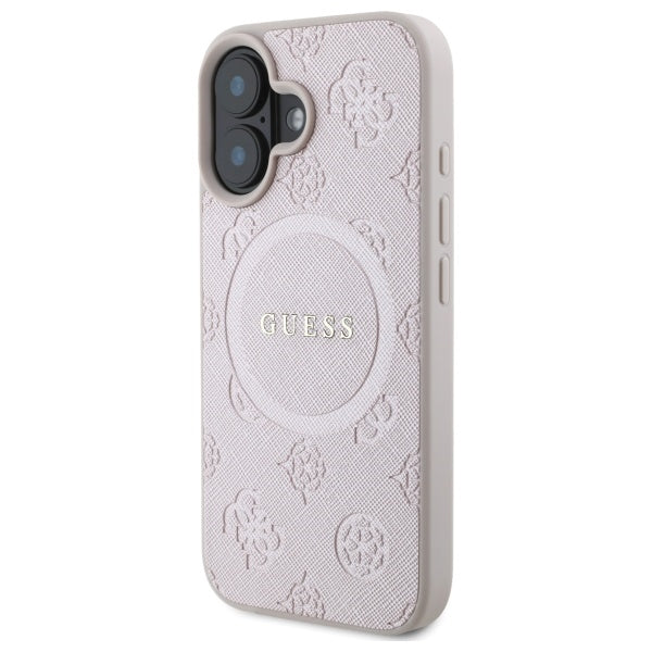 Guess MagSafe dėklas iPhone 16 – rožinis