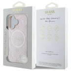 Guess MagSafe dėklas iPhone 16 – rožinis