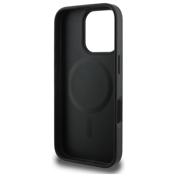 Guess MagSafe dėklas iPhone 16 Pro Max – juodas