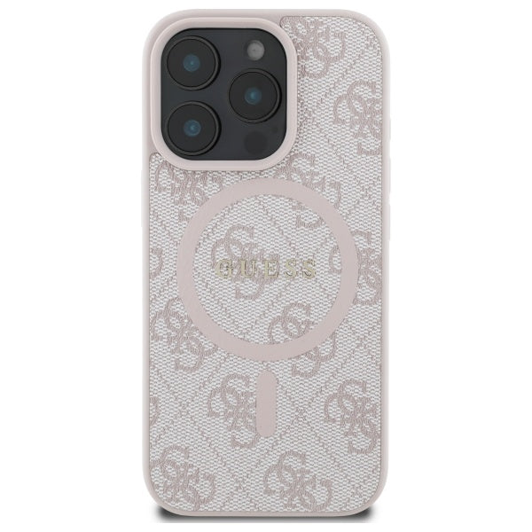 Guess MagSafe dėklas iPhone 16 Pro Max – rožinis