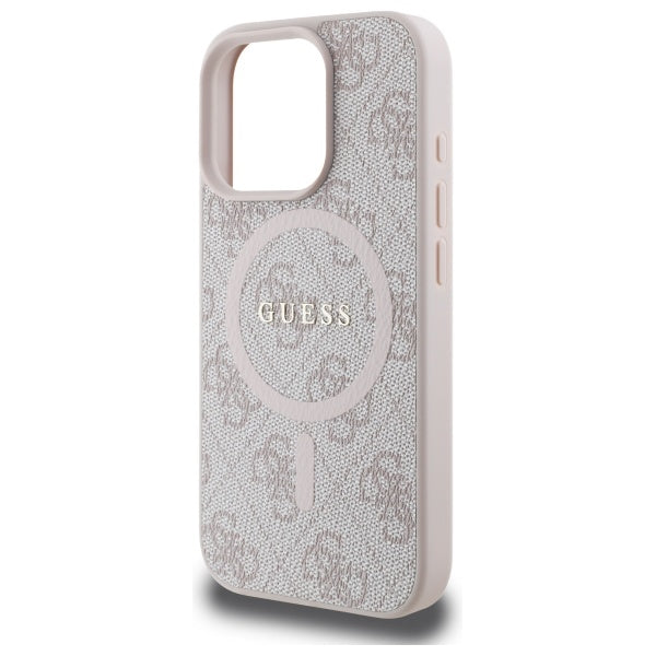 Guess MagSafe dėklas iPhone 16 Pro Max – rožinis