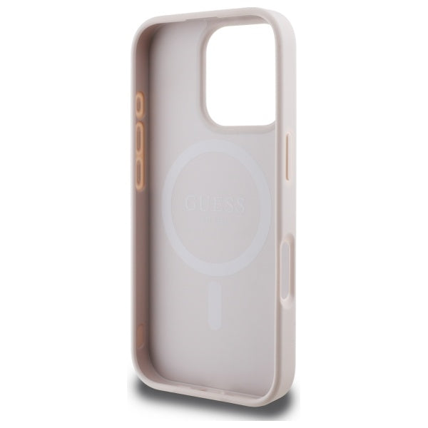 Guess MagSafe dėklas iPhone 16 Pro Max – rožinis